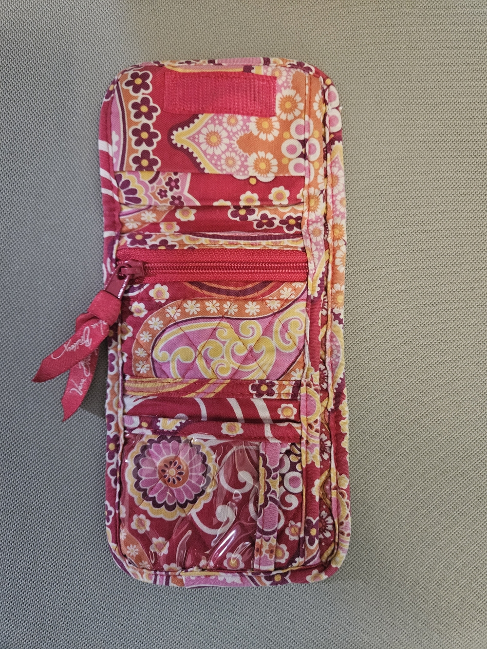 Vera Bradley Maggie Shoulder Bag with Matching Wallet In Raspberry Fizz - Picture 7 of 9